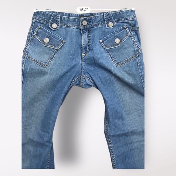 Banana Republic Y2K Early‎ 00’s Low Rise Flare Leg Jeans Size 8 - Picture 7 of 12